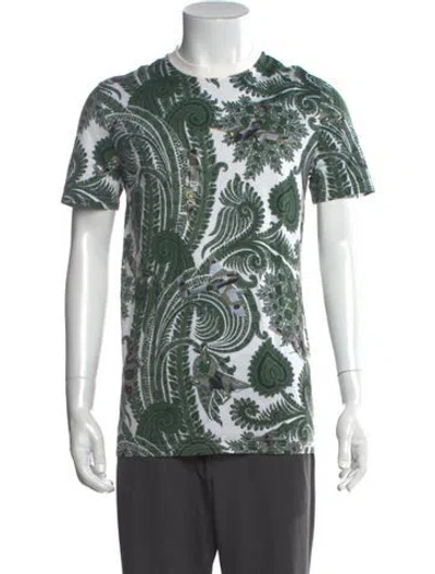 Pre-owned Givenchy Paisley Print Crew Neck T-shirt In Multi