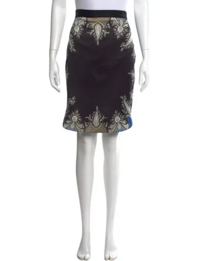 Pre-owned Givenchy Paisley Print Mini Skirt In Black