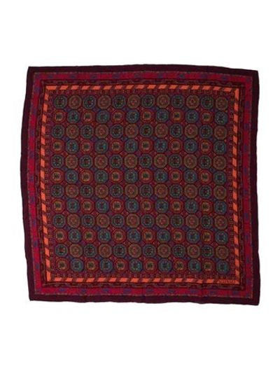 Pre-owned Givenchy Paisley Print Scarf In White
