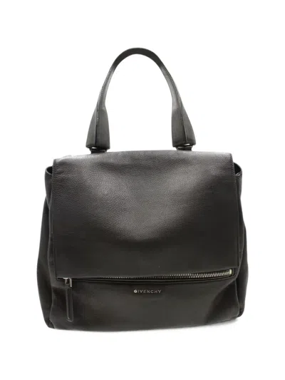 Pre-owned Givenchy Pandora Leather Handbag In Black