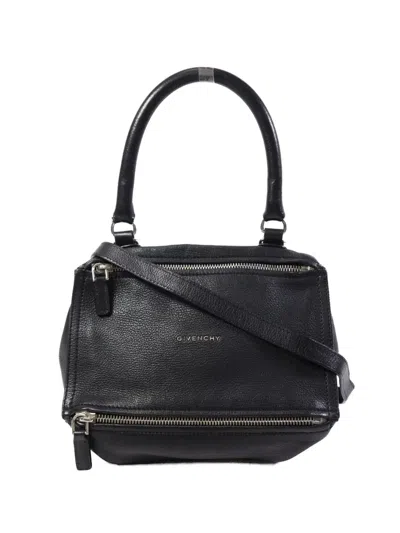 Pre-owned Givenchy Pandora Leather Shoulder Bag In Black