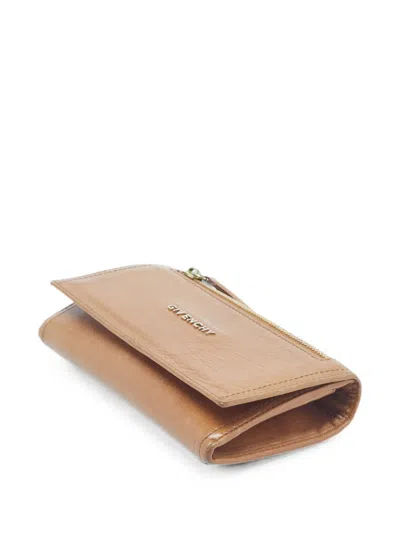 Pre-owned Givenchy Pandora Leather Wallet In Neutral