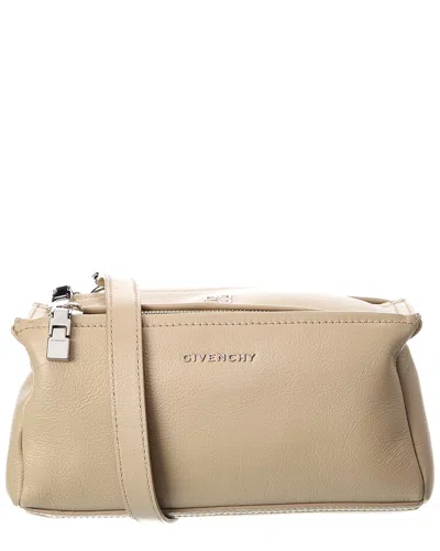 Givenchy Pandora Mini Leather Shoulder Bag In Neutral