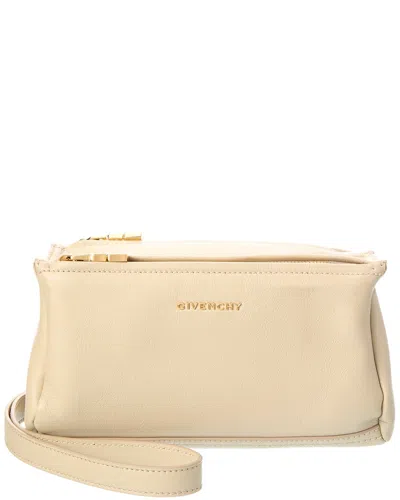 Givenchy Pandora Mini Leather Shoulder Bag In Neutral