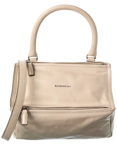 Givenchy Pandora Small Leather Satchel In Gray