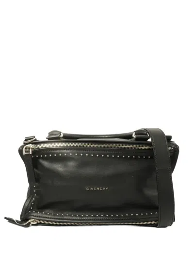 Pre-owned Givenchy Pandora Studded Shoulder Bag In Black