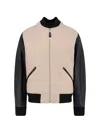 Givenchy Silk Nylon Jacket Contrast Sleeves Pockets In Neutral