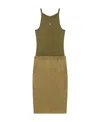Givenchy Panelled Cargo Midi Dress In Green