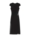Givenchy Womens Black Semi-sheer Cut-out Woven Midi Dress In Black