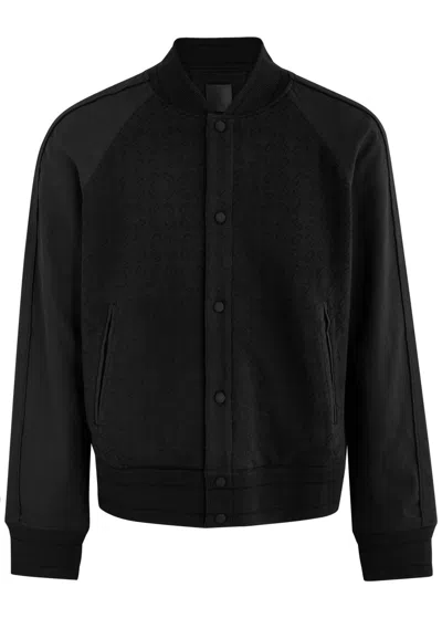 Givenchy Panelled Wool-blend Varsity Jacket In Black