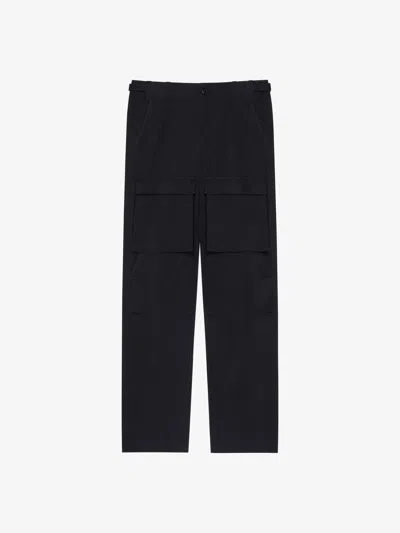 Givenchy Pantalon Cargo En Coton In Black