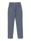 Givenchy High-waisted Tapered Jeans With Distinctive Pattern In Blue