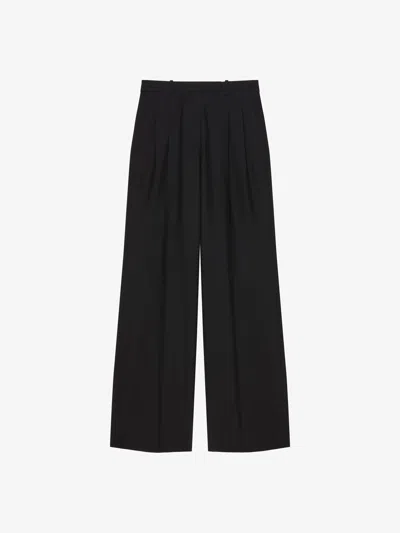 Givenchy Tailored Pants In Wool With Lurex Stripes In Black
