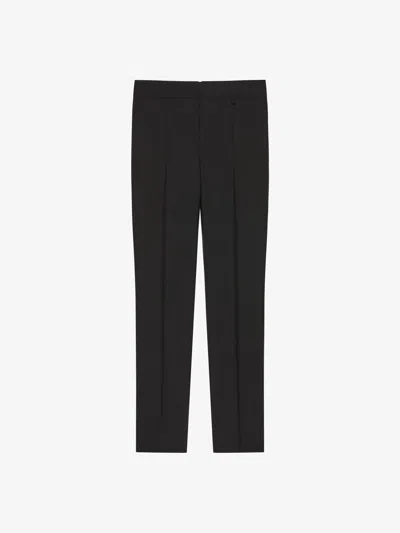 Givenchy Pantalon De Tailleur Slim En Laine Et Mohair In Black