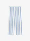 Givenchy 4g Striped Cotton And Linen Wide-leg Pants