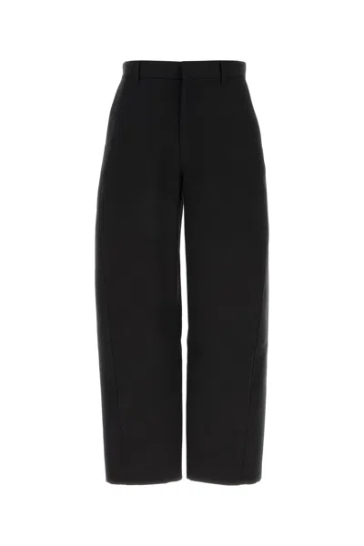 Givenchy Pantalone Dalla Gamba Ampia In Cotone Nero Uomo In Black