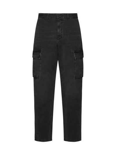 Givenchy Pantaloni In Denim Cargo In Black