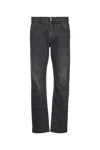 Givenchy Distressed Five-pocket Trousers Belt Loops In Gray