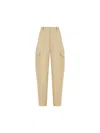 Givenchy Cotton And Wool Cocoon Trousers With Pockets Clothing In Neutral