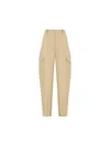 Givenchy Cotton And Wool Cocoon Trousers With Pockets Clothing In Neutral