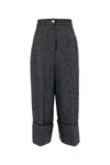 Givenchy Women Denim Blue Linen Blend Palazzo Pant In Gray