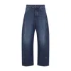 Givenchy Denim Trousers With Belt Loops And Contrast Stitching In Blue