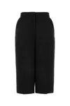 Givenchy Knee-length High-waisted Shorts Wide Leg In Black