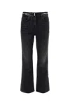 Givenchy Boot Cut Cropped Jeans In Black