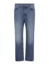 Givenchy Visible Stitching Flared Trousers In Blue