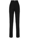 Givenchy Slim Fit Straight Leg Wool Trousers In Black