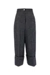 Givenchy Women Denim Blue Linen Blend Palazzo Pant In Denimblue