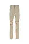 Givenchy Front-pleated Pants With Cut Out Detailing In Grey