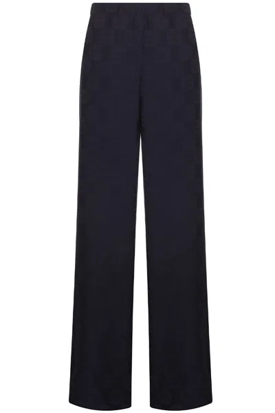 Givenchy Pants In 4g Liquid Jacquard In Blue