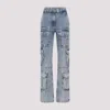 Givenchy High-rise Straight-leg Cargo Jeans In Light Blue