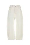 Givenchy White Denim Wide-leg Jeans In Neutral