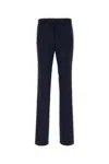 Givenchy Mens Satin-panel Flared Wool-blend Trousers Navy In Stripped