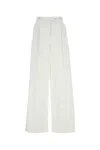 Givenchy White Pleated Cotton Trousers In White