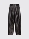 Givenchy Double Pleat Pants In Leather In Black