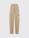 Givenchy Womens Beige Cocoon Straight-leg Cotton-wool Blend Trousers In Brown