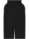 Givenchy Knee-length High-waisted Shorts Wide Leg In Black