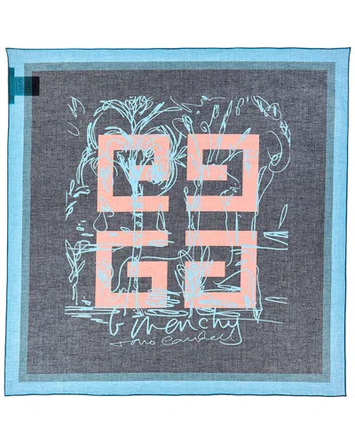 Givenchy Paradise Cotton Scarf In Blue