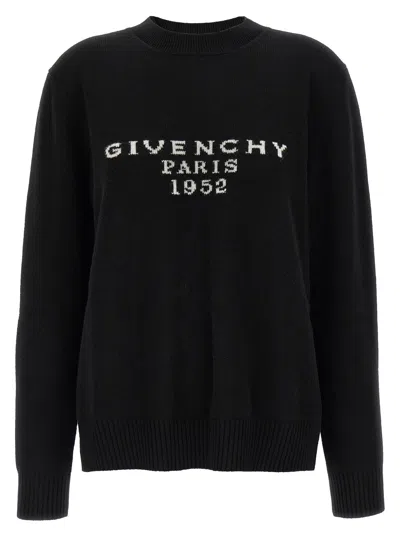 Givenchy Womens Black Brand-intarsia Round-neck Wool And Cashmere Sweater