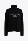Givenchy Turtleneck Logo Wool-cashmere Sweater In Black