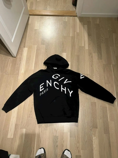 Pre-owned Givenchy Paris All Over Print Hoodie In Black