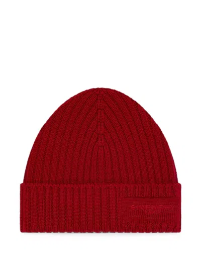 Givenchy Paris Beanie In Wool In Red