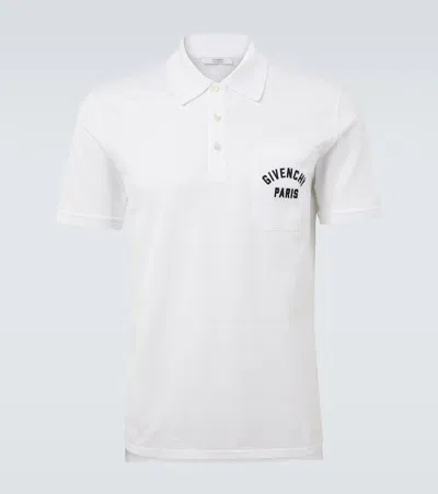 Givenchy Cotton Polo With Front Pocket In White