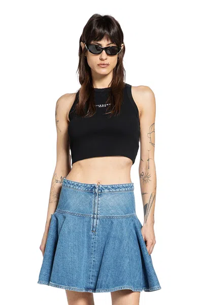 Givenchy Paris Cropped Tank Top In Black