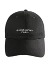 Givenchy Logo Cotton Baseball Cap In Black