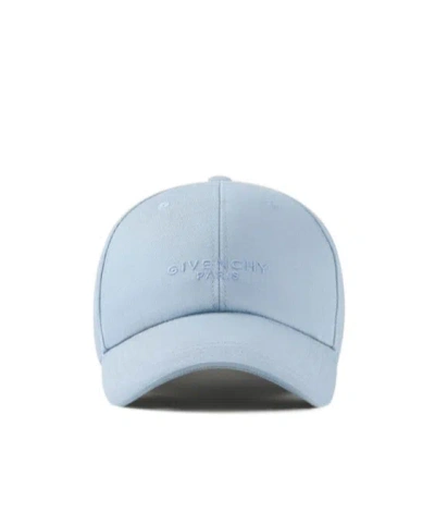 Givenchy Paris Embroidered Cap In Cotton In Blue