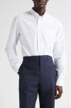 Givenchy Paris Embroidered Classic Fit Cotton Poplin Button-down Shirt In White
